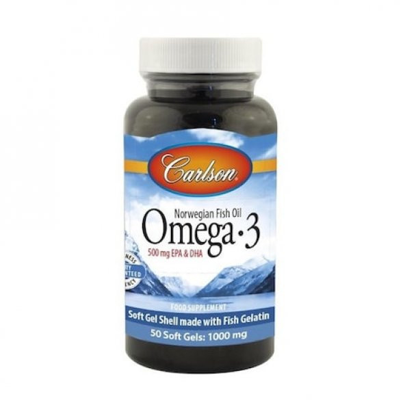 Carlson Omega 3 Balık Yağı 500 mg 50 Kapsül