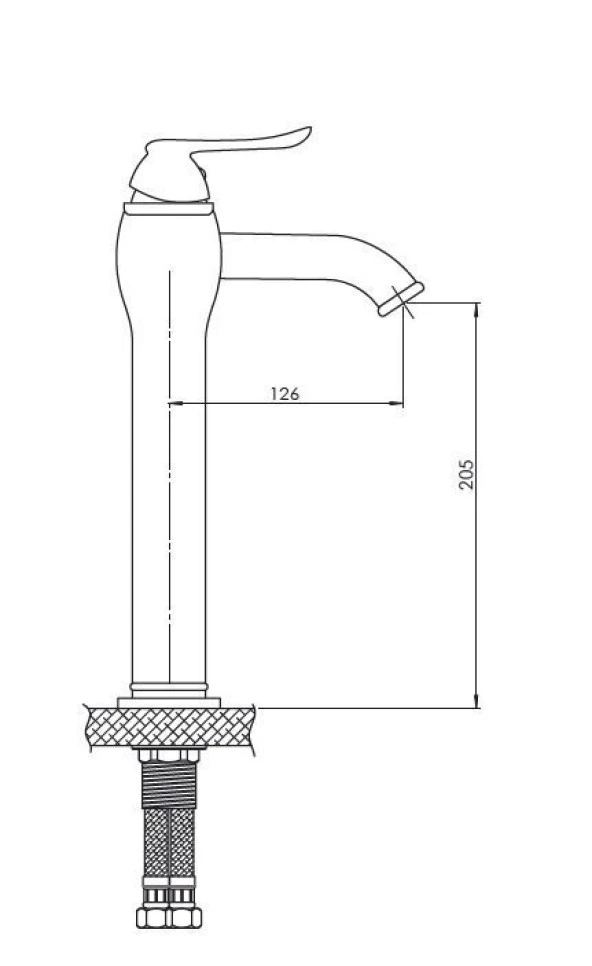 Gpd MSL150-O Tauro Set Üstü Yüksek Çanak Tipi Lavabo Bataryası Siyah - 2
