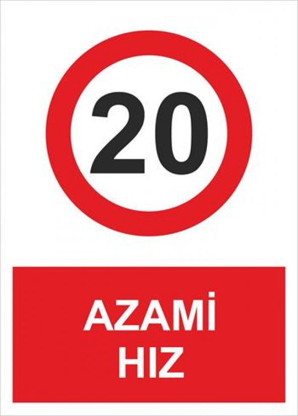 AZAMİ HIZ 20 10 cm x 15 cm Folyo Sticker