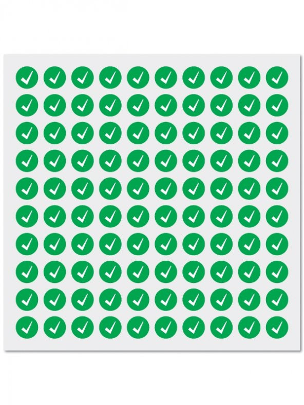 Kontrol sticker etiketi PARAF 100 adet tek etiket (Çap:12mm)