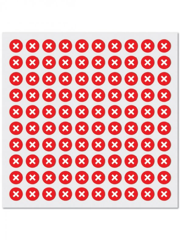 Kontrol sticker etiketi X 100 adet tek etiket (Çap:12mm)