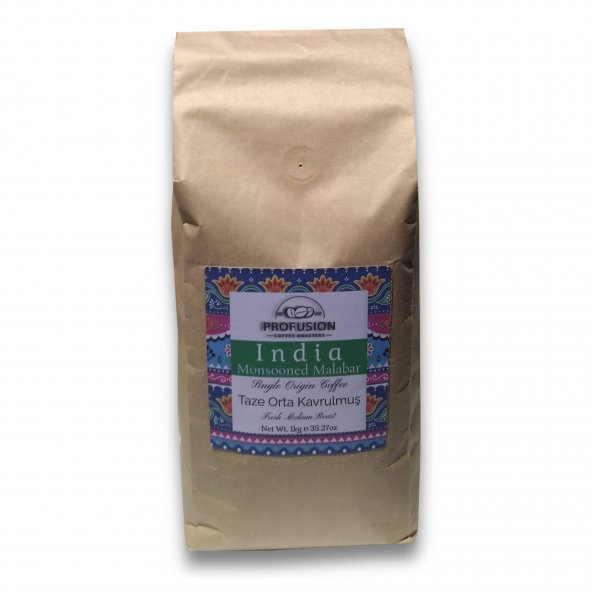 Profusion Coffee Taze Orta Kavrulmuş HİNDİSTAN (INDIA) MONSOONED MALABAR Kahve 1 KG