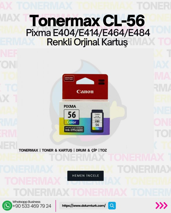 canon pixma e414 / Canon CL-56 Renkli Kartuş Orjinal
