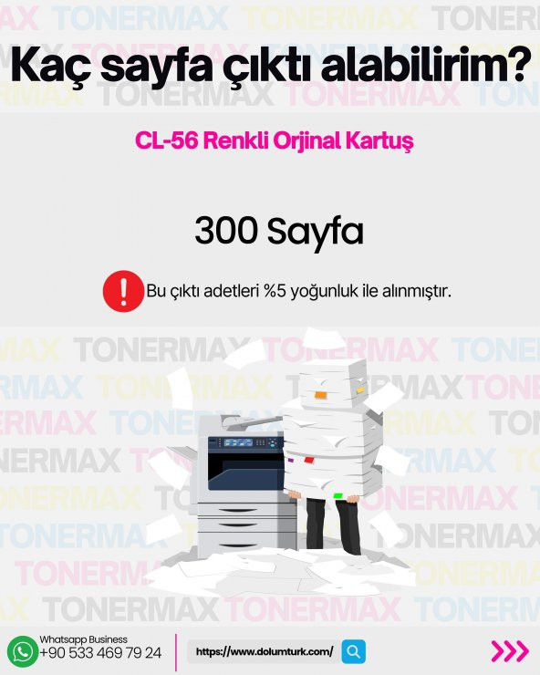 canon pixma e414 / Canon CL-56 Renkli Kartuş Orjinal - 3