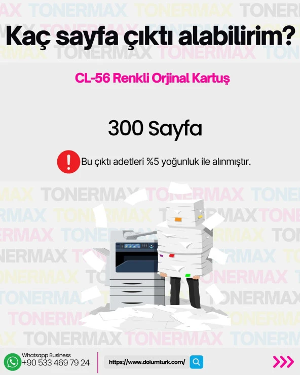 canon pixma e414 / Canon CL-56 Renkli Kartuş Orjinal - 6
