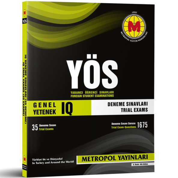 Metropol YÖS IQ Deneme Sınavları 44 Deneme Yeni