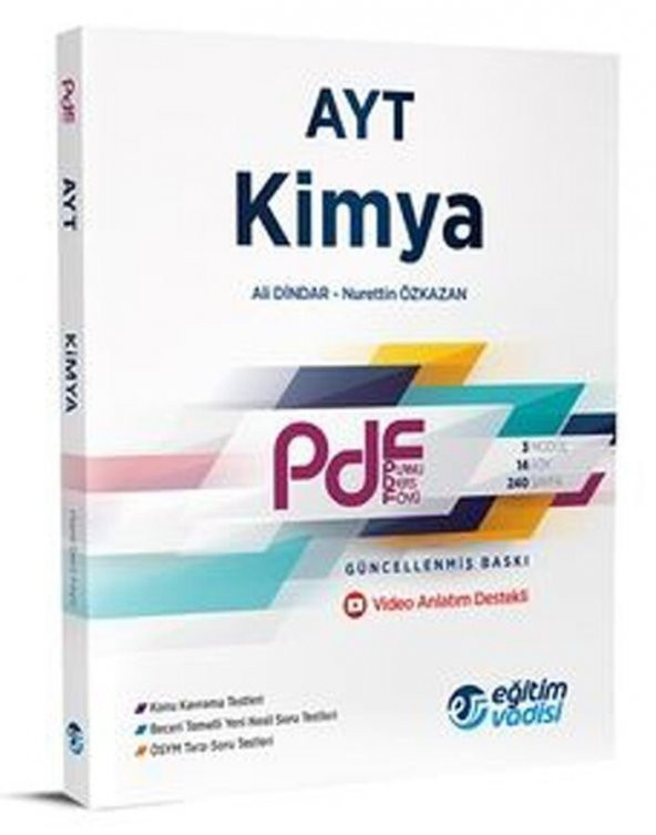 Eğitim Vadisi AYT Kimya Güncel PDF Planlı Ders Föyü
