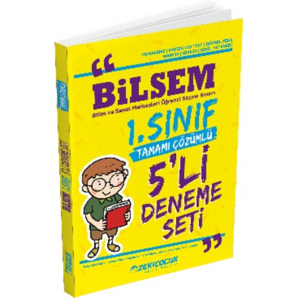 Zeki Çocuk Yayınları 1.Sınıf Bilsem Tamamı Çözümlü 5 li Deneme