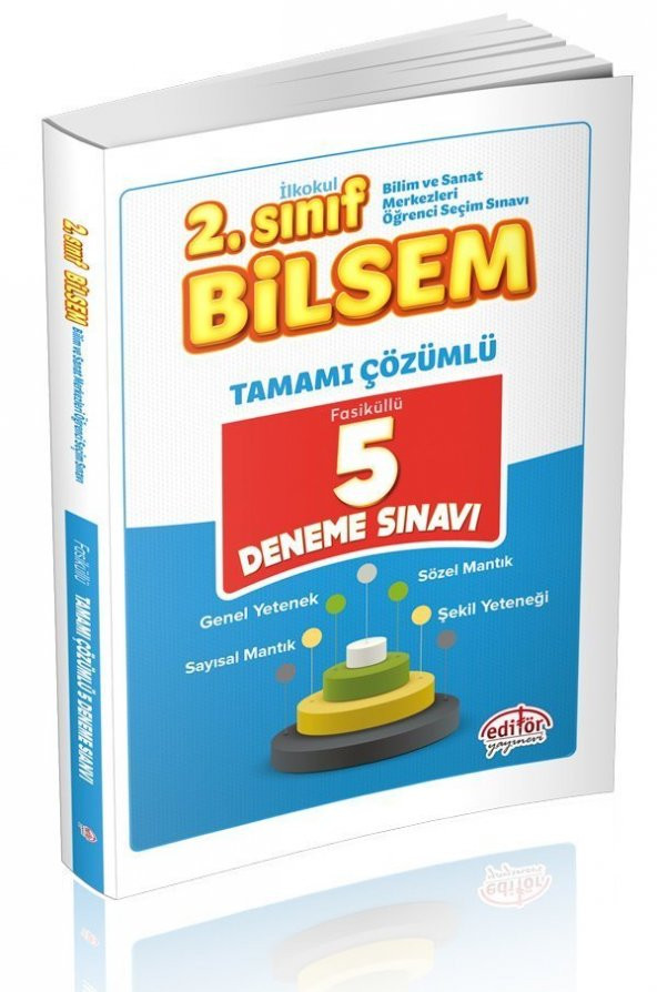Editör Yayınları 2.Sınıf Bilsem 5 Çözümlü Deneme Sınavı