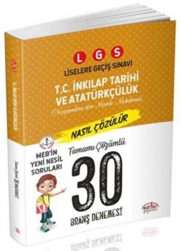Editör Yayınları 8. Sınıf LGS T. C. İnkılap Tarihi ve Atatürkçülü