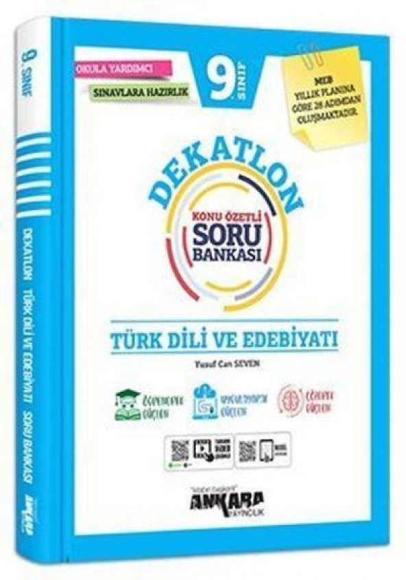Ankara Yayınları 9. Sınıf Türk Dili Edebiyatı Dekatlon Soru Bankası 2023