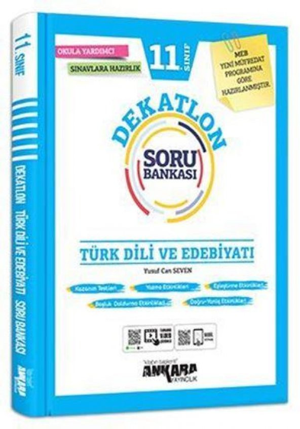 Ankara Yayınları 11. Sınıf Türk Dili Edebiyatı Dekatlon Soru Bankası 2023