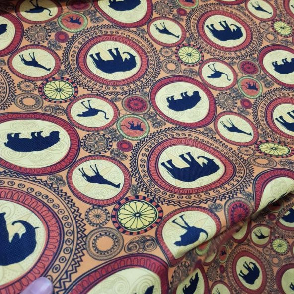 Hayvan Desenli Fon Perde -Fiyat 1 Kanat İçin Geçerlidir - 2