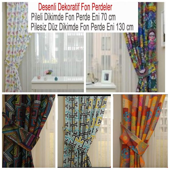 Hayvan Desenli Fon Perde -Fiyat 1 Kanat İçin Geçerlidir - 5