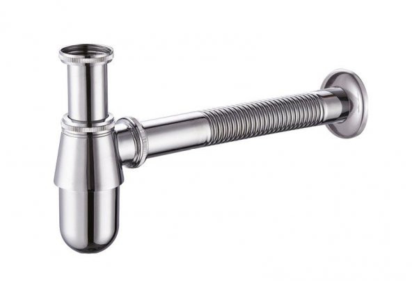 Creavit SF165 33 cm Lavabo Sifonu G1 1/4 - Metal Körüklü Gider Borusu