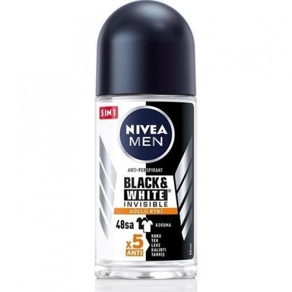 Nıvea Roll On Black Whıte Invısıble 5x Güçlü Etki Bay 50 Ml - 2