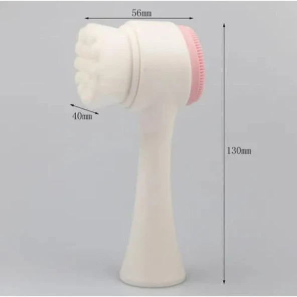 Çift Taraflı 3D Yüz Temizleme Fırçası Ve Slıkon Yüz Masaj Aleti - Resim 8