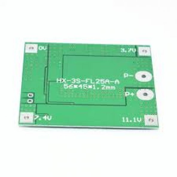 3S 25A 3 Hücreli Balans BMS 18650 Lityum Pil Şarj Devresi - 2