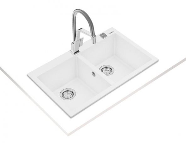TEKA FORSQUARE 790 TG BEYAZ GRANİT EVYE - 2