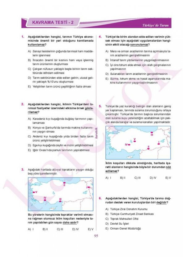 Karekök 11. Sınıf Coğrafya Soru Bankası - 4