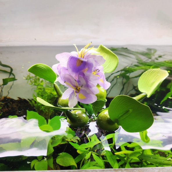 TLS Su Üstü Nülifer Yapay Akvaryum Bitkisi - Çiçekli - 2