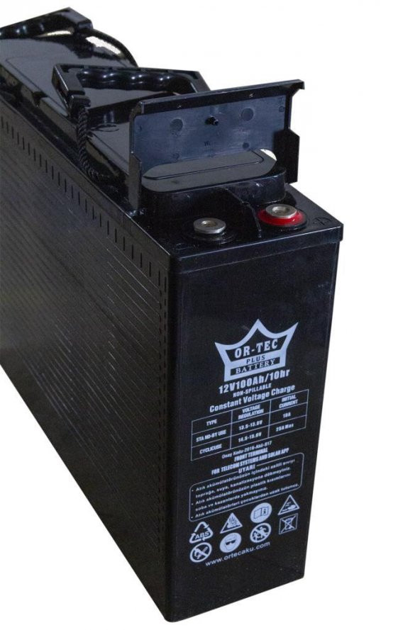Ortec 12V 100Ah Akü Front Terminal AGM Tip Akü - 2