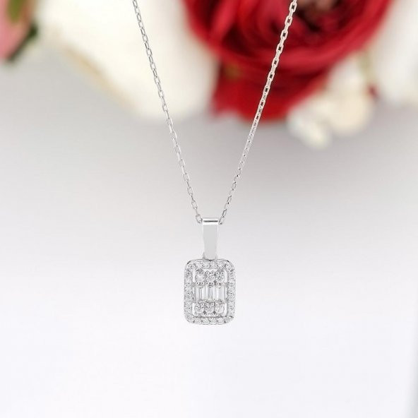 Baget Zirkon Taşlı Gümüş Bayan Set - 6