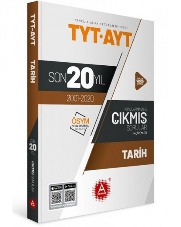 A Yayınları TYT&AYT Tarih Son 20 Yıl Konularına Göre Çıkmış Sorular