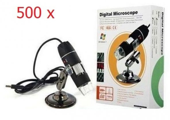 Digital Microscope USB 8 LED 500X 2MP Borescope Büyüteç Video Kamera- Dijital Mikroskop