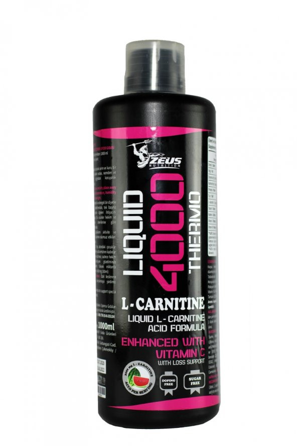 Zeus Nutrition 4000mg Thermo L-Karnitin 1000 ml - 33 Servis