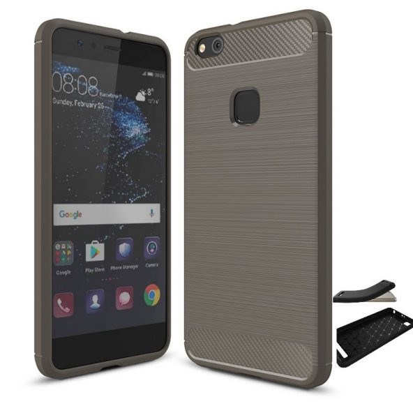 Teleplus Huawei P10 Lite Özel Karbon ve Silikonlu Kılıf - 3