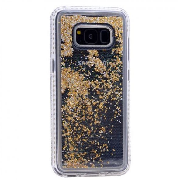 Teleplus Samsung Galaxy S8 Plus Sulu Simli Silikon Kılıf  + Tam Kapatan Cam - 2