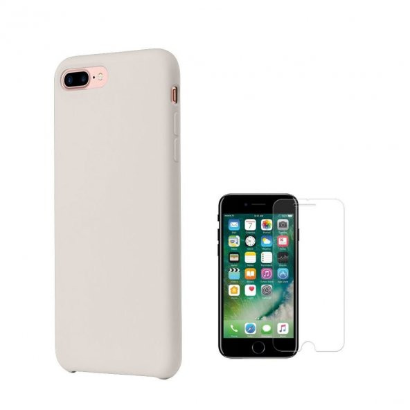 Teleplus G-Case iPhone 7 Plus Silikon Kılıf + Cam Ekran Koruyucu - 2