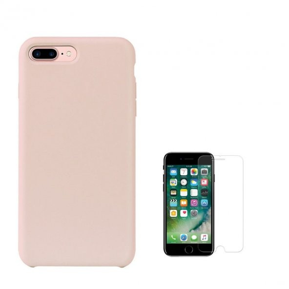 Teleplus G-Case iPhone 7 Plus Silikon Kılıf + Cam Ekran Koruyucu - 3