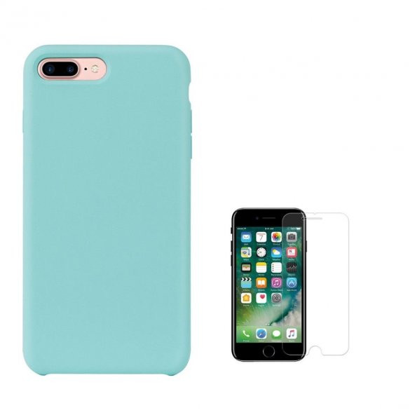 Teleplus G-Case iPhone 7 Plus Silikon Kılıf + Cam Ekran Koruyucu - 5