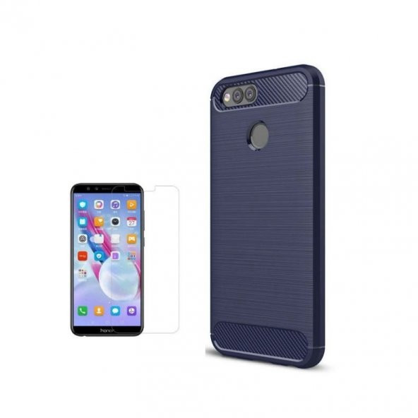 Teleplus Honor 7X  Özel Karbon ve Silikonlu Kılıf  + Nano Ekran Koruyucu - 3