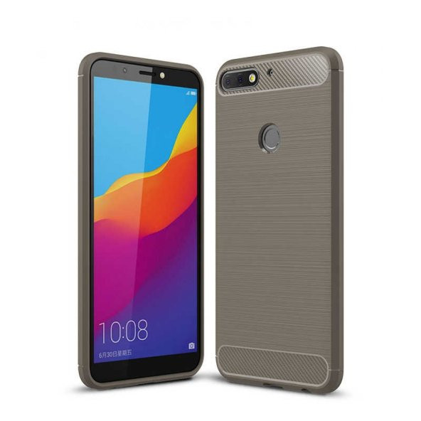 Teleplus Huawei Y7 2018 Özel Karbon ve Silikonlu Kılıf  + Nano Ekran Koruyucu - 3