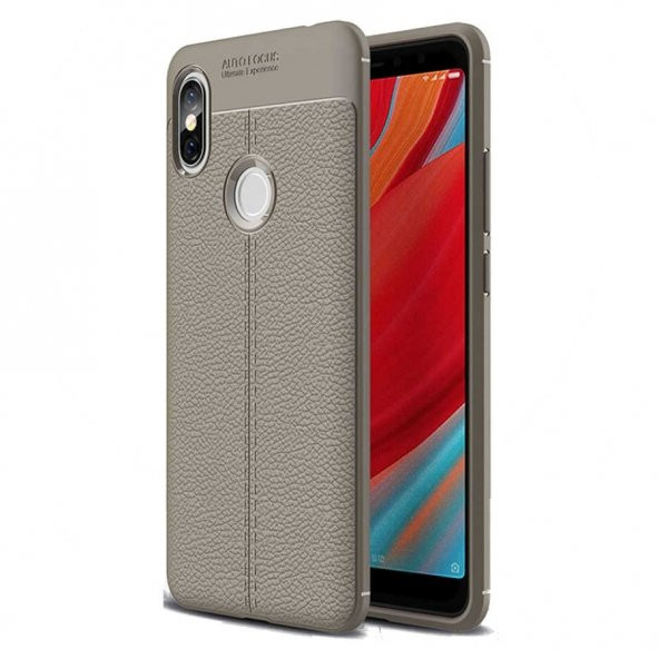 Teleplus Xiaomi Redmi S2 Deri Dokulu Silikon Kılıf  + Cam Ekran Koruyucu - 3