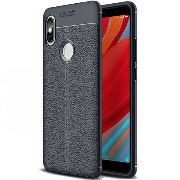 Teleplus Xiaomi Redmi S2 Deri Dokulu Silikon Kılıf  + Cam Ekran Koruyucu - 5