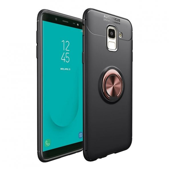 Teleplus Samsung Galaxy J8 Ravel Yüzüklü Silikon Kılıf  + Nano Ekran Koruyucu - 4