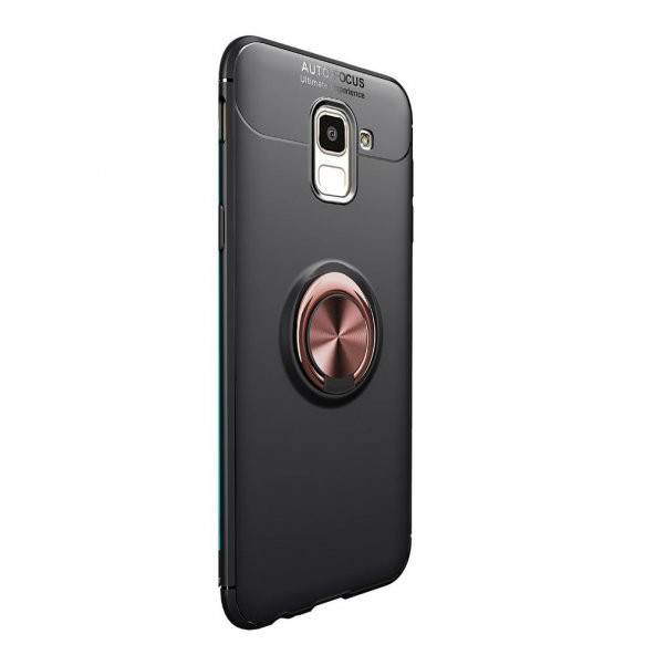 Teleplus Samsung Galaxy J8 Ravel Yüzüklü Silikon Kılıf  + Nano Ekran Koruyucu - 5