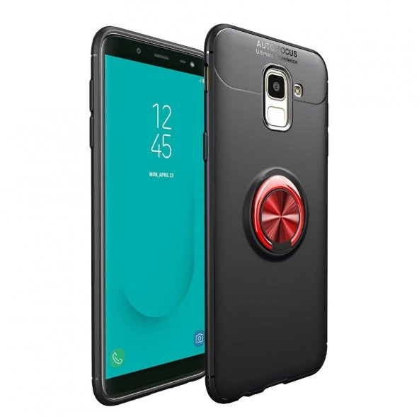 Teleplus Samsung Galaxy J8 Ravel Yüzüklü Silikon Kılıf  + Nano Ekran Koruyucu - 7
