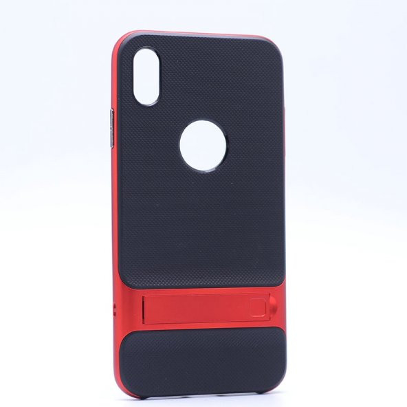 Teleplus iPhone XS Max Kılıf (Plus) Standlı Silikon   + Nano Ekran Koruyucu - 7