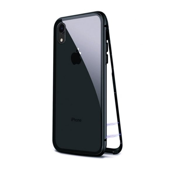 Teleplus iPhone XR Kılıf 360 Mıknatıslı Metal   + Tam Kapatan Cam