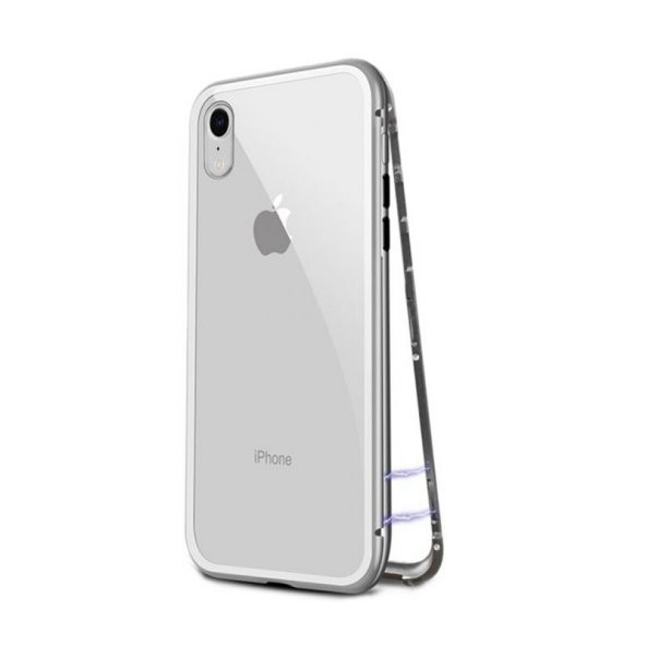 Teleplus iPhone XR Kılıf 360 Mıknatıslı Metal   + Tam Kapatan Cam - 5