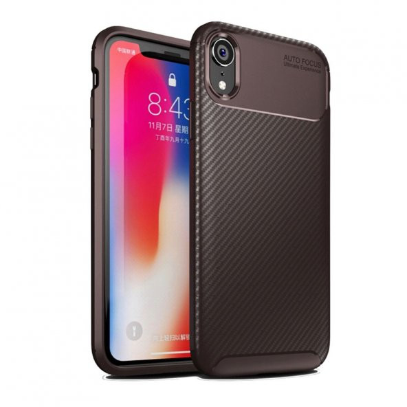 Teleplus iPhone XR Kılıf Ultra Soft Negro Karbon Silikon   + Nano Ekran Koruyucu - 3