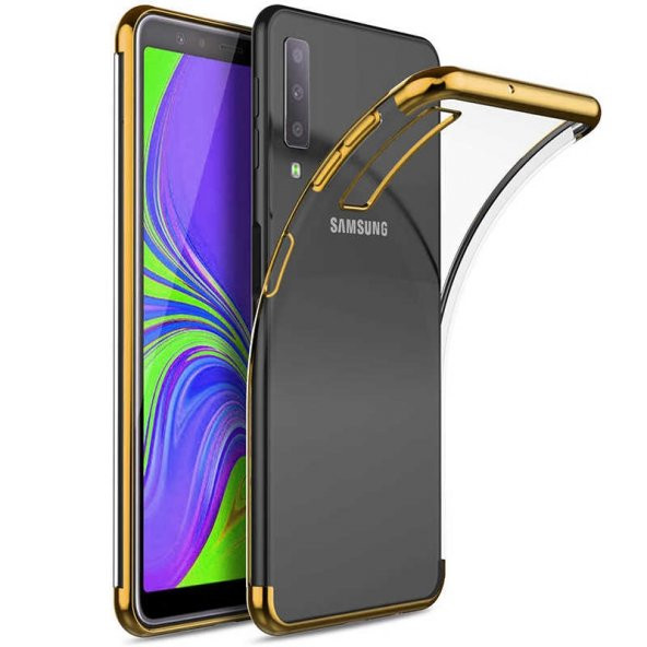 Teleplus Samsung Galaxy A7 2018 Lüks Lazer Silikonlu Kılıf  + Nano Ekran Koruyucu - 3
