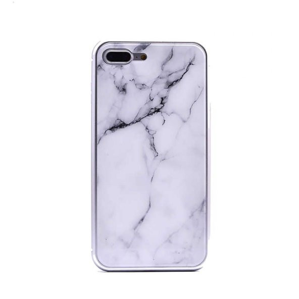 Teleplus iPhone 7 Plus 360 Mermer Desenli Mıknatıslı Metal Çerçeve Kılıf - 2