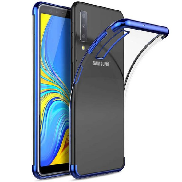 Teleplus Samsung Galaxy A7 2018 Lüks Lazer Silikonlu Kılıf  + Nano Ekran Koruyucu - 7