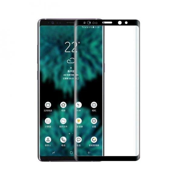 Teleplus Samsung Galaxy Note 9 Kılıf Mat Neva Silikon   + Full Yapışan Cam - 6